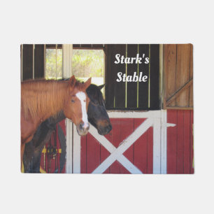 Paillasson Chevaux personnalisés à porte stable