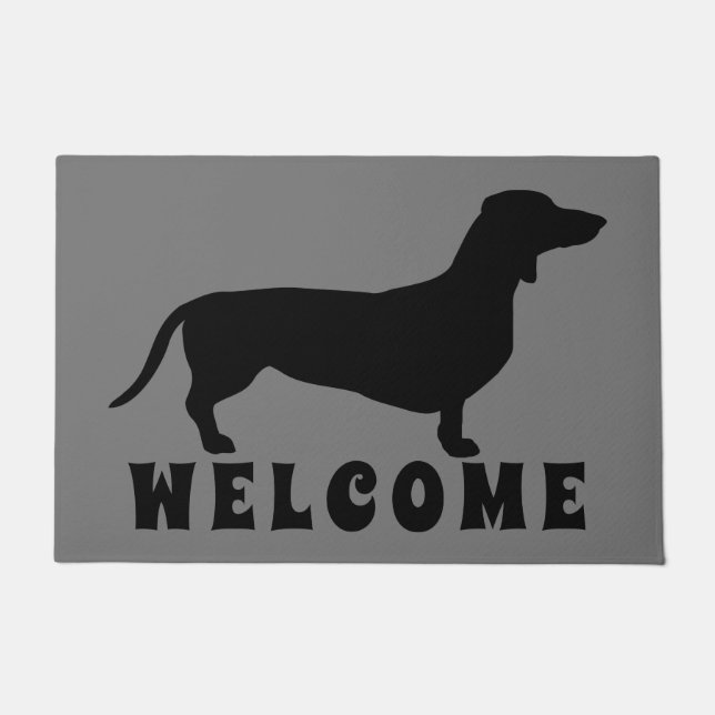 Paillasson Cheveux courts Dachshund - Silhouette 1 (Devant)