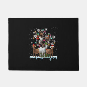 Paillasson Chèvre de Noël sur arbre Père Noël Chèvre Lover