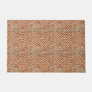 Paillasson chevron orange chic