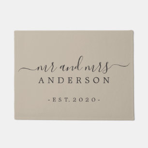 Paillasson Chic Newlysée M. Mme Gray Famille Monogramme