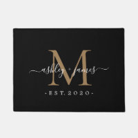 Chic or Monogramme Noms de script Mariage Date Noi