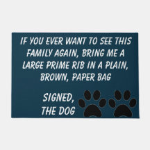 Chien Blackmail Turquoise Porte Mat