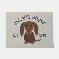 Chien Dachshund Chocolat Longhair Personnalisé