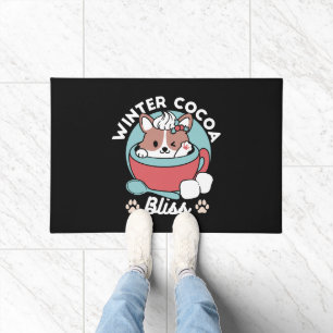 Paillasson Chien dans la Mug Festive pour Vibes de vacances -