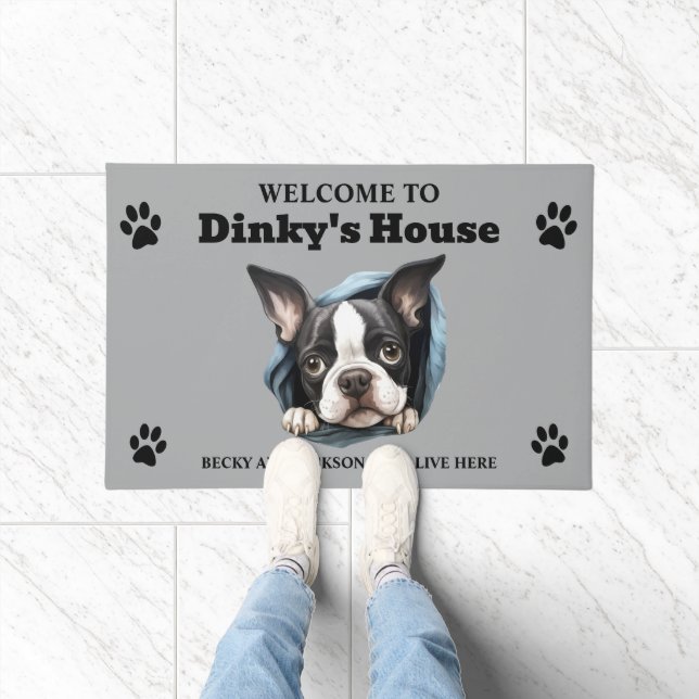 Paillasson Chien de Boston Terrier (Intérieur)