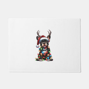 Paillasson Chien de Noël Fou de Chien de Noel de Père Noël Lu