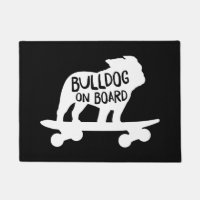 Chien de Skateboard Silhouette | Bulldog à bord