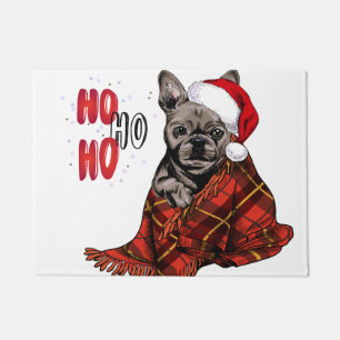 Paillasson Chien de taureau français Ho Ho Ho Doormat