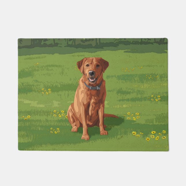 Paillasson Chien du Labrador jaune rouge renard (Devant)