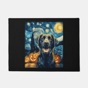 Paillasson Chien Labrador noir mignon Halloween Jack O Lanter