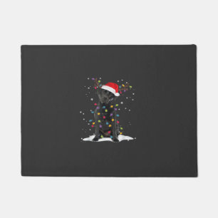 Paillasson Chien Labrador noir Noël Arbre de Noël Lumière Cla