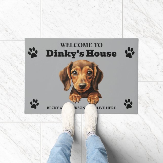 Paillasson Chien mignon Dachshund (Intérieur)