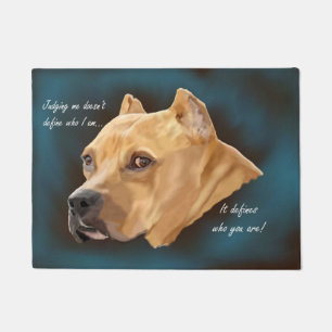 Paillasson Chien Pitbull rouge