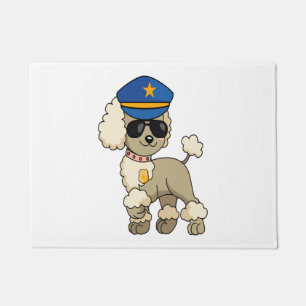 Paillasson Chien Poodle de Police Anime Chibi