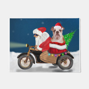 Paillasson Chien-taureaux anglais Noël Père Noël