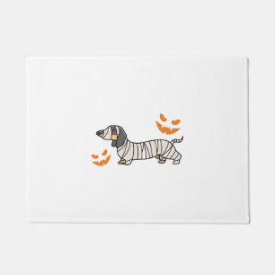 Paillasson Chien teckel Halloween maïs de bonbon pleine lune