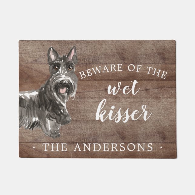 Paillasson Chien Terrier écossais - Mat de porte personnalisé (Devant)