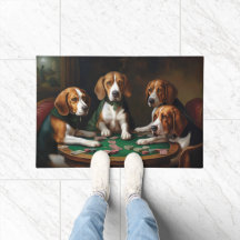 Chiens Beagle Jouant au Poker Art