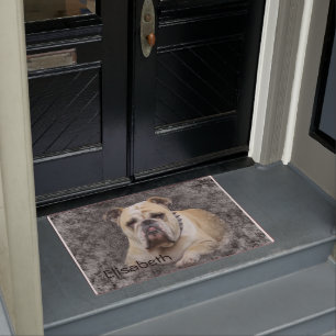 Paillasson Chiens, bulldogge anglais, sombre regard