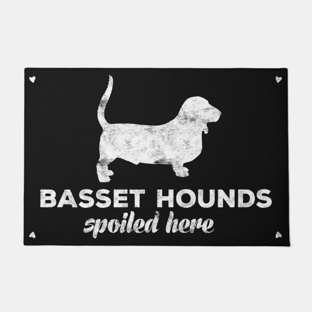 Paillasson Chiens de basset corrompus ici (Devant)