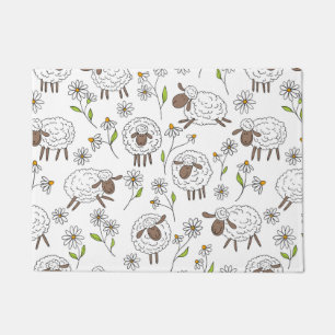 Paillasson Chiens de comptage sur blanc