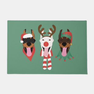 Paillasson Chiens de Noël Dobermann