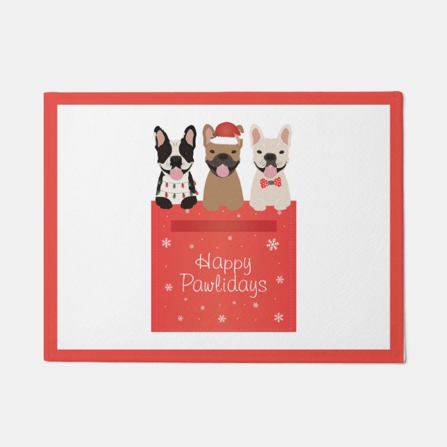 Paillasson Chiens de taureau français de Happy Pawlidays (Devant)