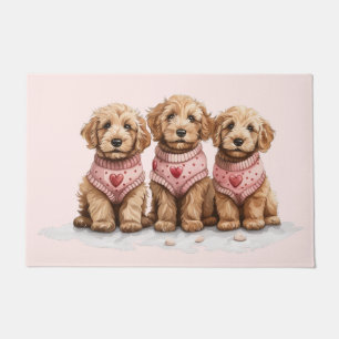 Paillasson Chiens de Valentine Goldendoodle