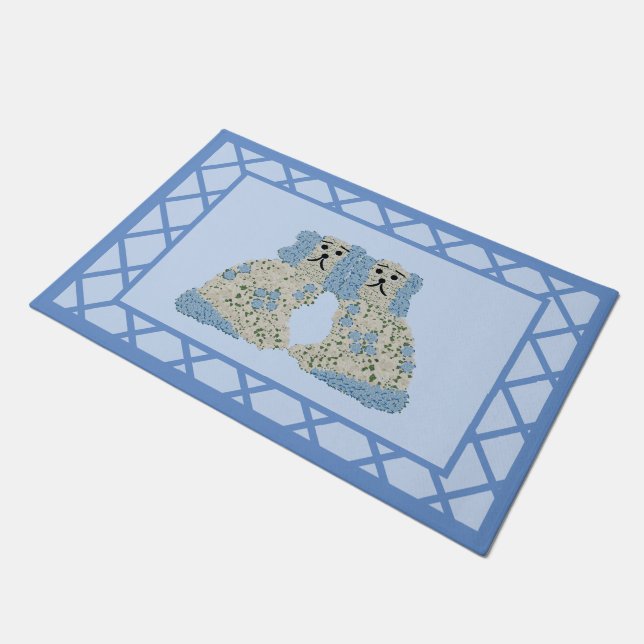 Paillasson Chiens du Staffordshire bleu (Incliné)
