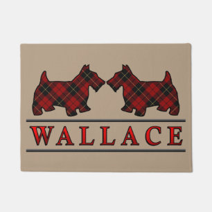 Paillasson Chiens écossais de Scottie de tartan de Wallace de
