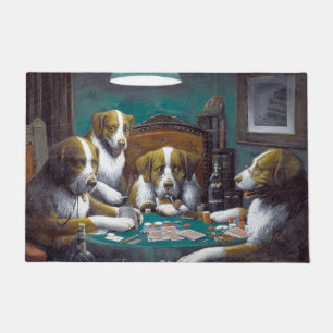 Paillasson Chiens jouant au poker Cassius Marcellus Coolidge 