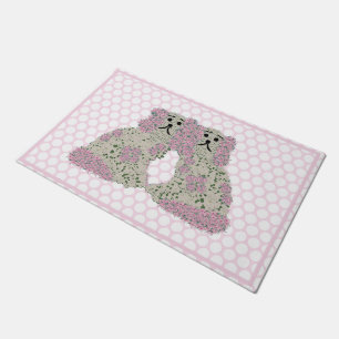 Paillasson Chiens Rose du Staffordshire de Magnolia rose