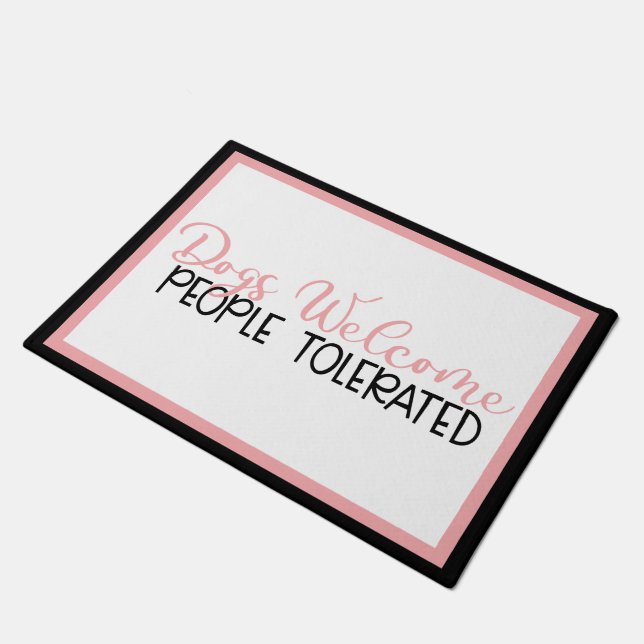 Paillasson Chiens Weclome, Porte Mat Tolérée (Incliné)