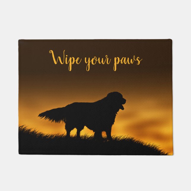 Paillasson Chiffon de golden retriever vos pattes (Devant)