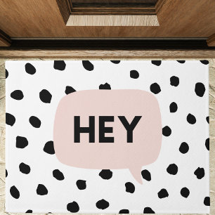 Paillasson Chiffres noirs modernes et Conversation de bulles