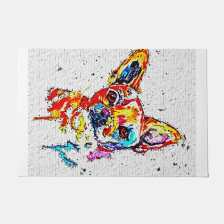 Paillasson Chihuahua Chien Aquarelle Portrait coloré