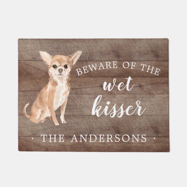 Paillasson Chihuahua Chien Porte Personnalisée Mat (Devant)