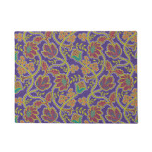 Chintz Floral Pourpre et Chartreuse