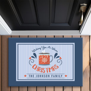 Paillasson Chocolat Chaud Vous Souhaite un Noël Chaleureux No