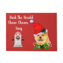Chow Chow Noël Porte Mat