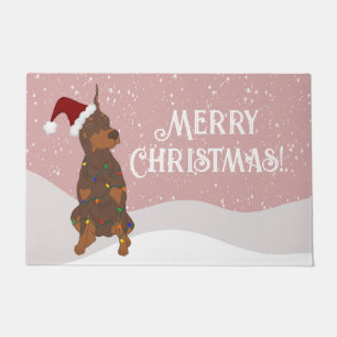 Paillasson Christmas Doberman Pinscher
