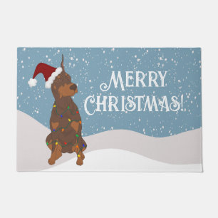 Paillasson Christmas Doberman Pinscher