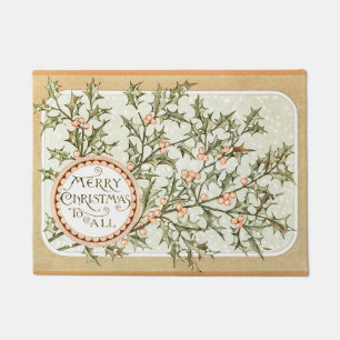 Paillasson Christmas Holly Jolie Antique Salutation