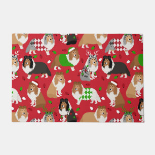 Paillasson Christmas Shelter Shetland Sheepdog