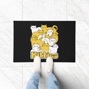 Paillasson Chubby Kitties Design - Cat Art adorable