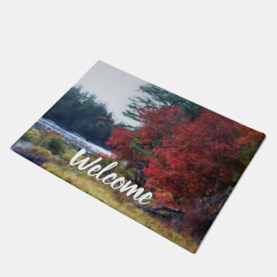 Paillasson Chute Foliage Pond Peinture Nature Art Bienvenue