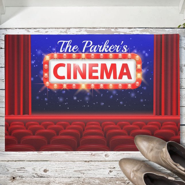 Paillasson Cinéma Personnalisé Cinéma Salle Familiale (Créateur téléchargé)