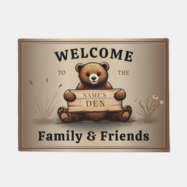 Paillasson Cirque d'ours avec une plaque d'immatriculation pe (Devant)