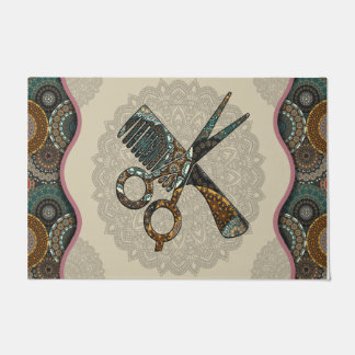 Paillasson Ciseau Et Brosse Porte, Dresseur De Cheveux Cadeau